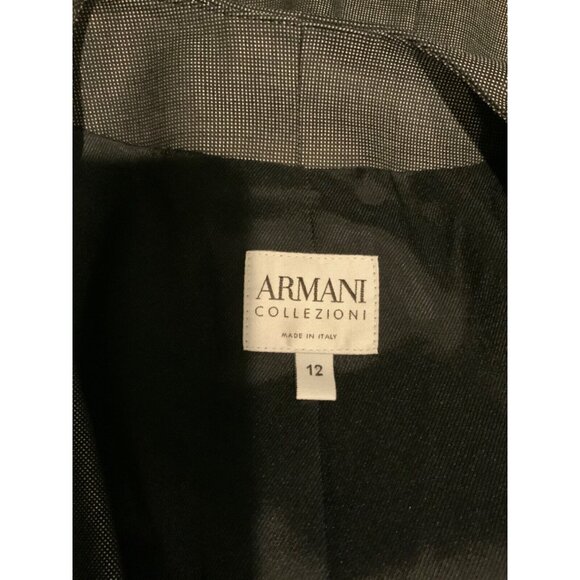 Armani Collezioni Black Microdot Jacket Blazer, Size  12 - Picture 6 of 6